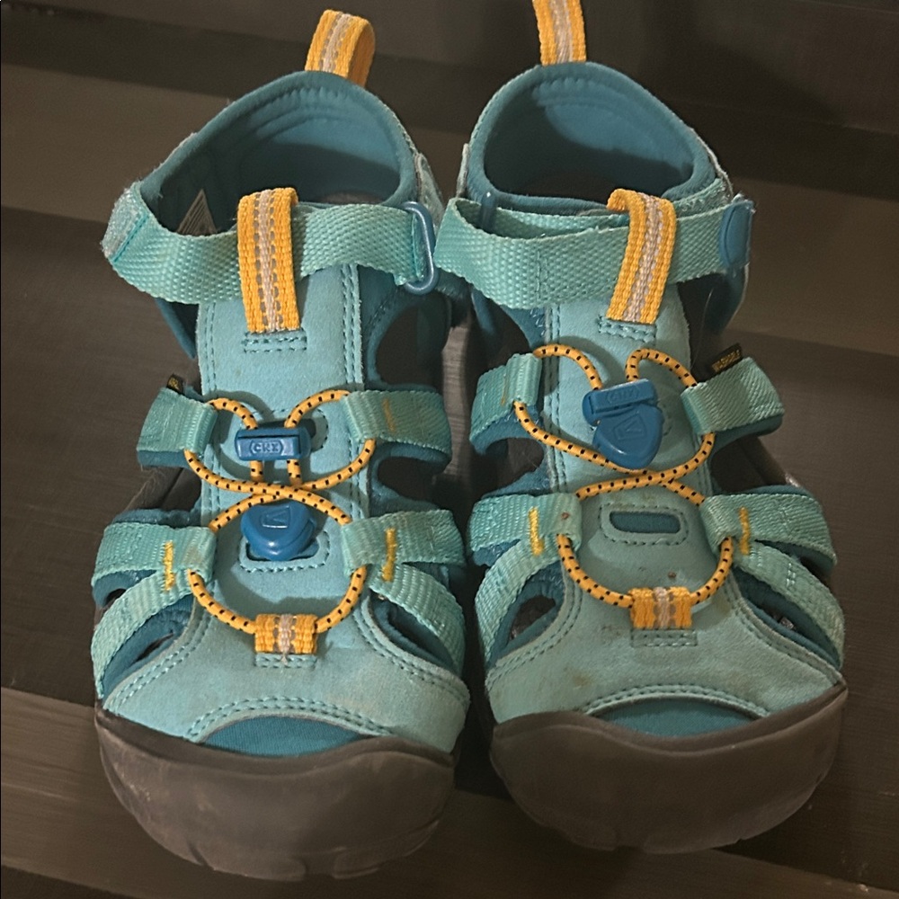 Keen Kids Teal and Yellow Adventure Sandals